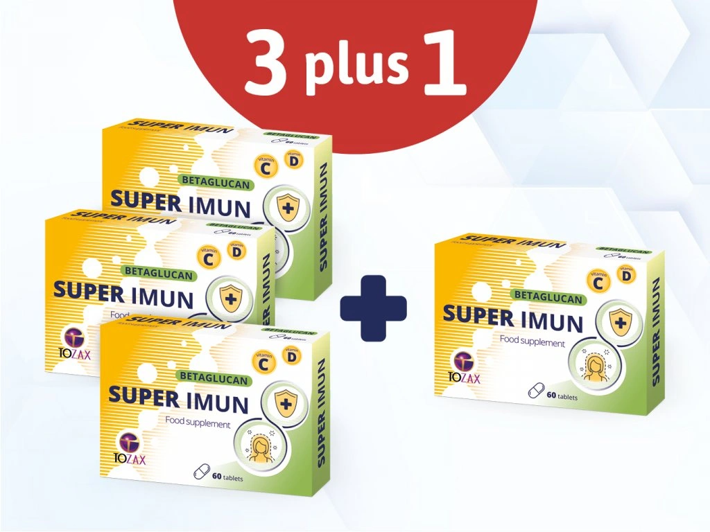 Super Imun (60 tablets) promotional package 3+1 free  With purchase over €69, free shipping