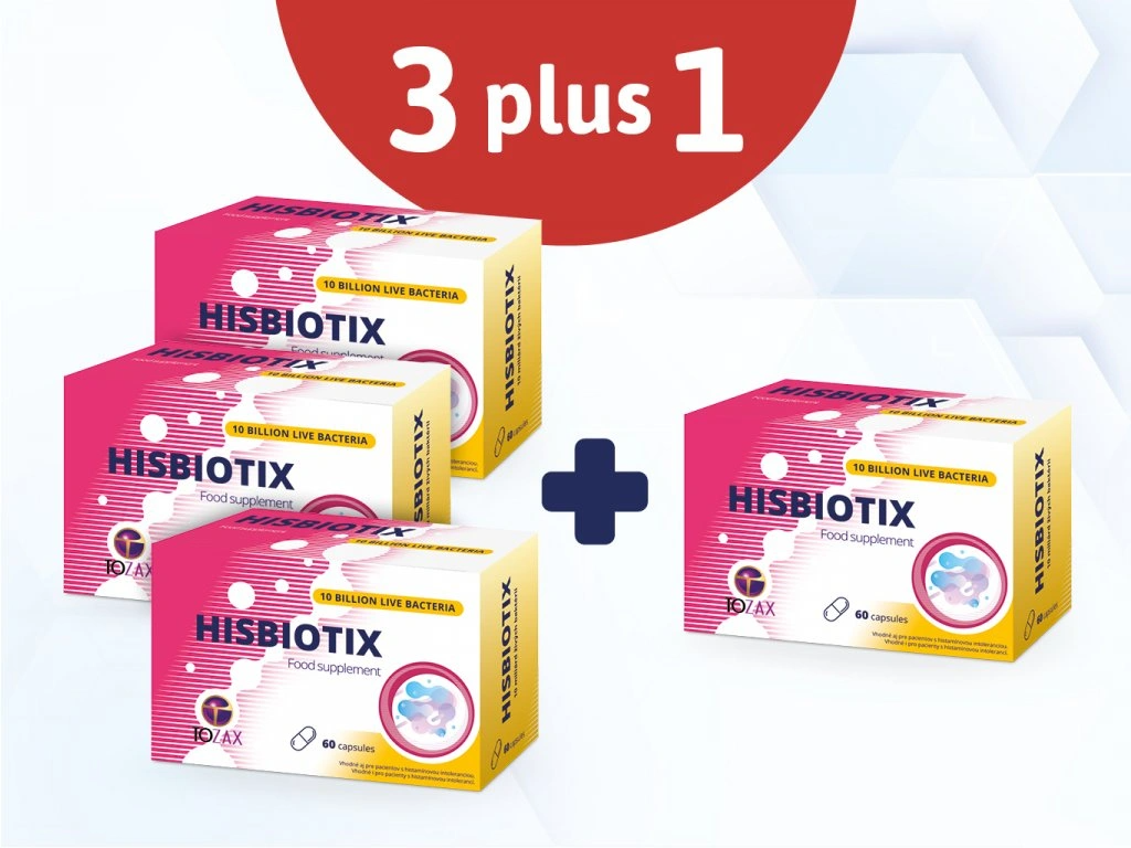 Hisbiotix probiotics, promotional package 3+1 240 capsules When purchasing over €69, free shipping